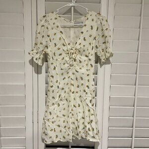 Faithfull the brand v neck mini dress